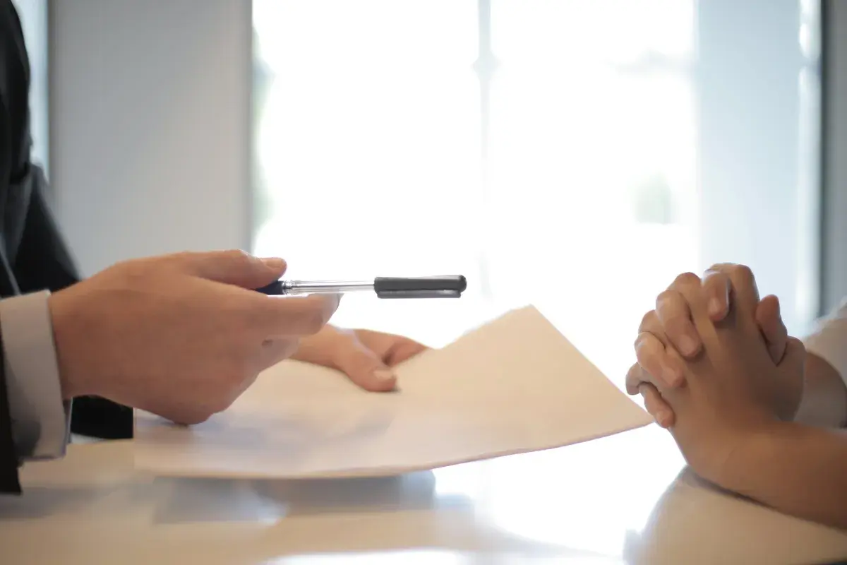 A woman reading her home loan rights